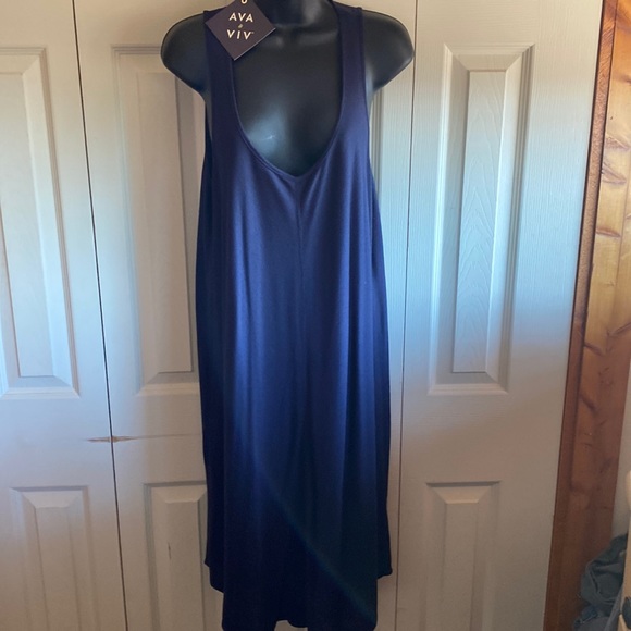 Ava & Viv Dresses & Skirts - Ava & Viv NWT Vneck Sleeveless Hi/Low Pullover MIDI  Dress size X